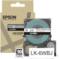 Epson C53S672064 Schriftband LK-6WBJ Matt 24mm x 8m schwarz auf weiß Epson C53S672064 Schriftband LK-6WBJ Matt 24mm x 8m schwarz auf weiß von Epson