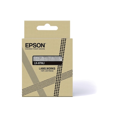 Epson C53S672070 Schriftband LK-5TWJ Matt 24mm x 8m weiß auf transparent von Epson