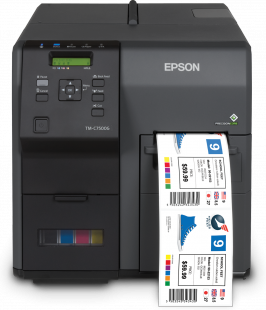 Epson ColorWorks TM-C7500G - Etikettendrucker - Farbe - Tintenstrahl - 112 mm (Breite) - 600 x 1200 dpi - bis zu 300 mm/Sek. - USB 2.0, Gigabit LAN (C31CD84312) von Epson