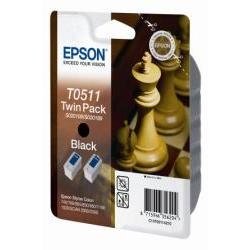 Epson DURABrite Ink TwinPack schwarz T0511 – Tintenpatrone für Tintenstrahldrucker (2 ml, Tintenpatrone, 12,8 cm, 9,1 cm, 3,5 cm) Nicht von Epson
