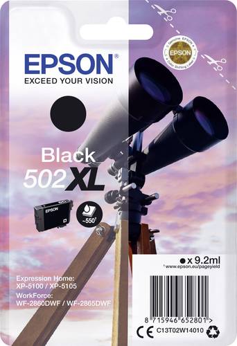 Epson Druckerpatrone T02W1, 502XL Original Schwarz C13T02W14010 von Epson