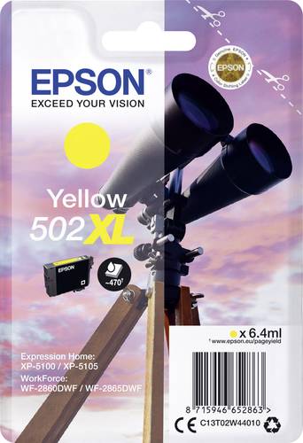 Epson Druckerpatrone T02W4, 502XL Original Gelb C13T02W44010 von Epson
