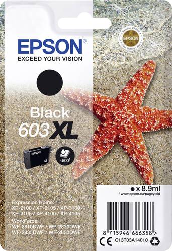 Epson Druckerpatrone T03A14, 603XL Original Schwarz C13T03A14010 von Epson