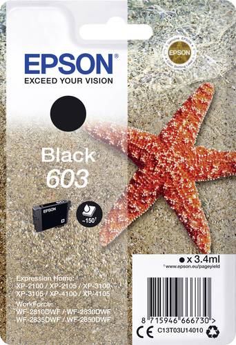 Epson Druckerpatrone T03U14, 603 Original Schwarz C13T03U14010 Epson Druckerpatrone T03U14, 603 Original Schwarz C13T03U14010 von Epson