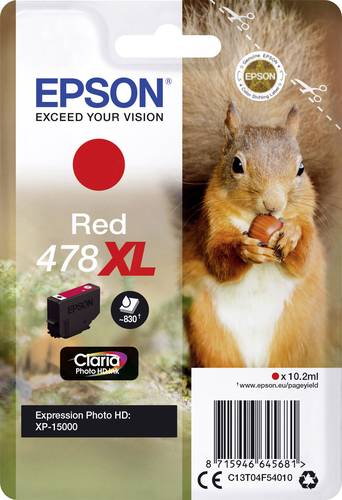 Epson Druckerpatrone T04F5, 478XL Original Rot C13T04F54010 von Epson