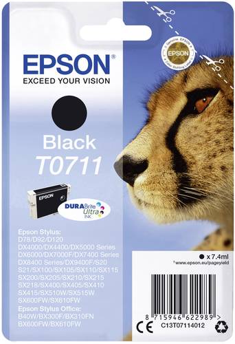Epson Druckerpatrone T0711 Original Schwarz C13T07114012 von Epson