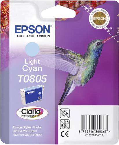 Epson Druckerpatrone T0805 Original Light Cyan C13T08054011 von Epson