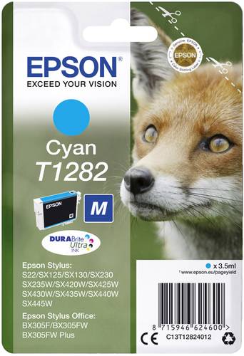 Epson Druckerpatrone T1282 Original Cyan C13T12824012 Epson Druckerpatrone T1282 Original Cyan C13T12824012 von Epson
