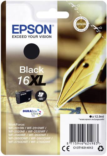 Epson Druckerpatrone T1631, 16XL Original Schwarz C13T16314012 von Epson