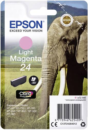 Epson Druckerpatrone T2426, 24 Original Light Magenta C13T24264012 von Epson