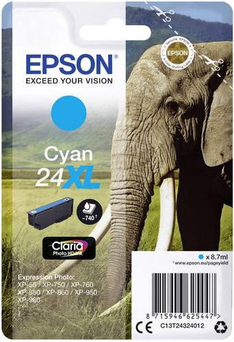 Epson Druckerpatrone T2432, 24XL Original Cyan C13T24324012 von Epson