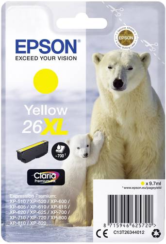 Epson Druckerpatrone T2634, 26XL Original Gelb C13T26344012 von Epson