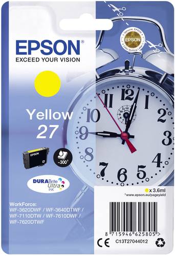 Epson Druckerpatrone T2704, 27 Original Gelb C13T27044012 von Epson