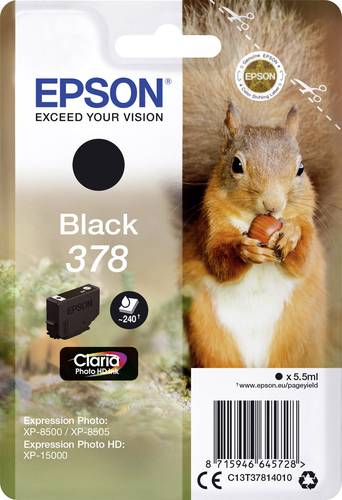 Epson Druckerpatrone T3781, 378 Original Schwarz C13T37814010 von Epson