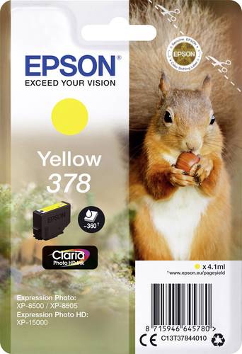 Epson Druckerpatrone T3784, 378 Original Gelb C13T37844010 von Epson