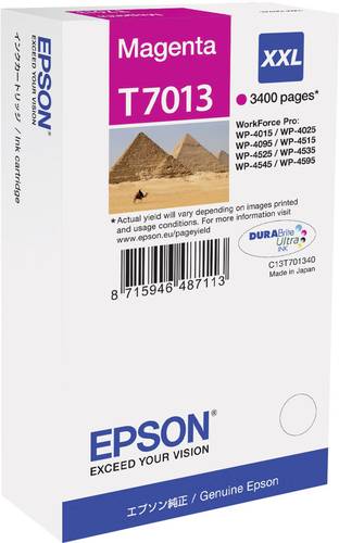 Epson Druckerpatrone T7013, XXL Original Magenta C13T70134010 von Epson