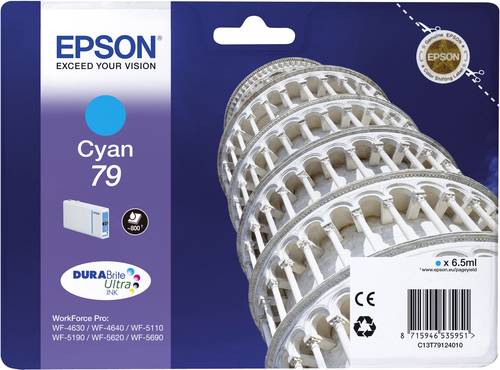 Epson Druckerpatrone T7912, 79 Original Cyan C13T79124010 Epson Druckerpatrone T7912, 79 Original Cyan C13T79124010 von Epson