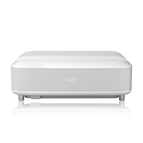 Epson EH-LS650W 4K PRO-UHD Ultrakurzdistanz-Laserprojektor (3.600 Lumen, Kontrastverhältnis 2.500.000:1, Android TV, Yamaha-Sound) weiß von Epson