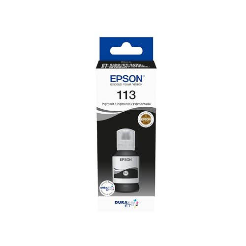 Epson EcoTank 113 Original Tintenflasche, Schwarz, Pigmenttinte Epson EcoTank 113 Original Tintenflasche, Schwarz, Pigmenttinte von Epson