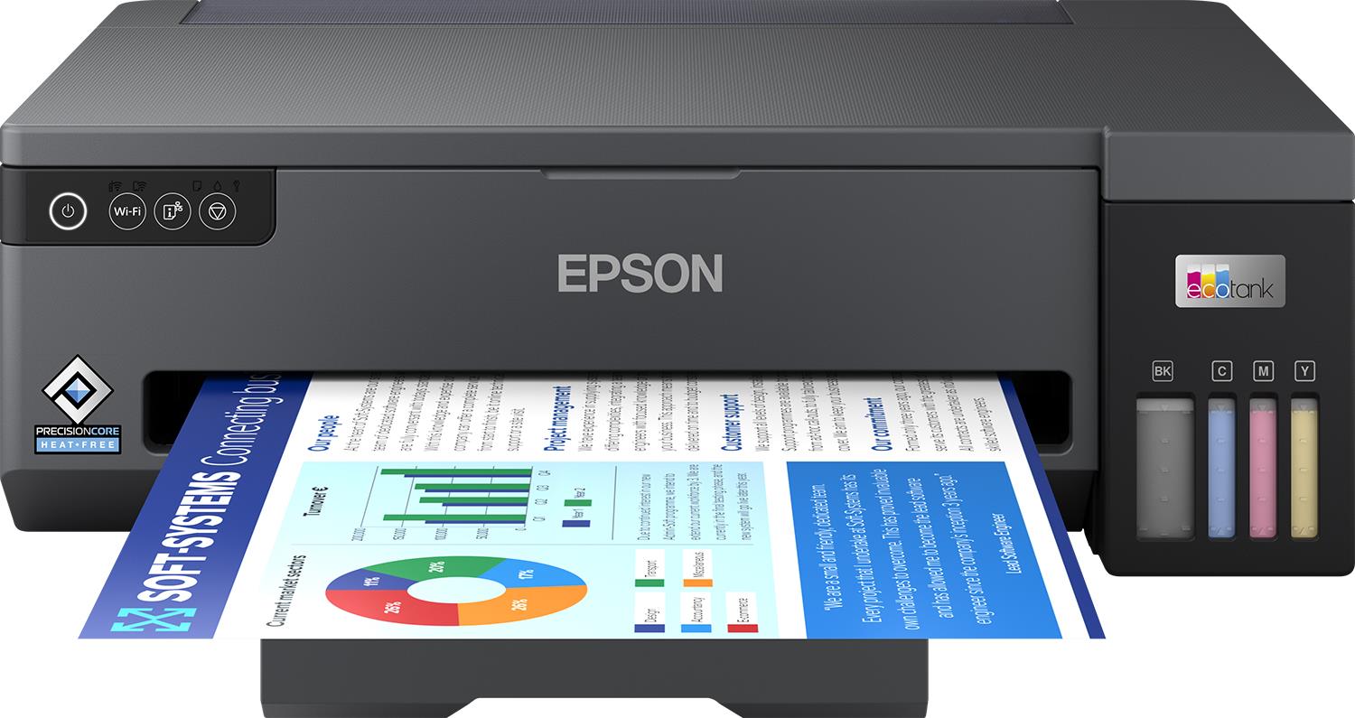 Epson EcoTank ET-14100. Farbe, Zahl der Druckpatronen: 4. Maximale Auflösung: 4800 x 1200 DPI. Maximale Papiergröße der ISO A-Serie: A3. Druckgeschwindigkeit (Schwarz, normale Qualität, A4/US Letter): 30 Seiten pro Minute. WLAN. Produktfarbe: Schwarz (C11CK39401) Epson EcoTank ET-14100. Farbe, Zahl der Druckpatronen: 4. Maximale Auflösung: 4800 x 1200 DPI. Maximale Papiergröße der ISO A-Serie: A3. Druckgeschwindigkeit (Schwarz, normale Qualität, A4/US Letter): 30 Seiten pro Minute. WLAN. Produktfarbe: Schwarz (C11CK39401) von Epson