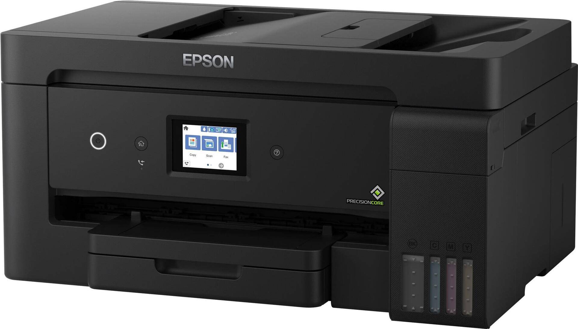 Epson EcoTank ET-15000 - Multifunktionsdrucker - Farbe - Tintenstrahl - A3/Ledger (297 x 432 mm) (Original) - A3/Ledger (Medien) - bis zu 11.5 Seiten/Min. (Kopieren) - bis zu 38 Seiten/Min. (Drucken) - 270 Blatt - 33.6 Kbps - USB 2.0, LAN, Wi-Fi von Epson