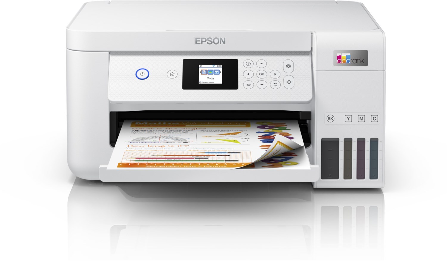 Epson EcoTank ET-2856 3 in 1 Tintenstrahl Multifunktionsdrucker weiß von Epson