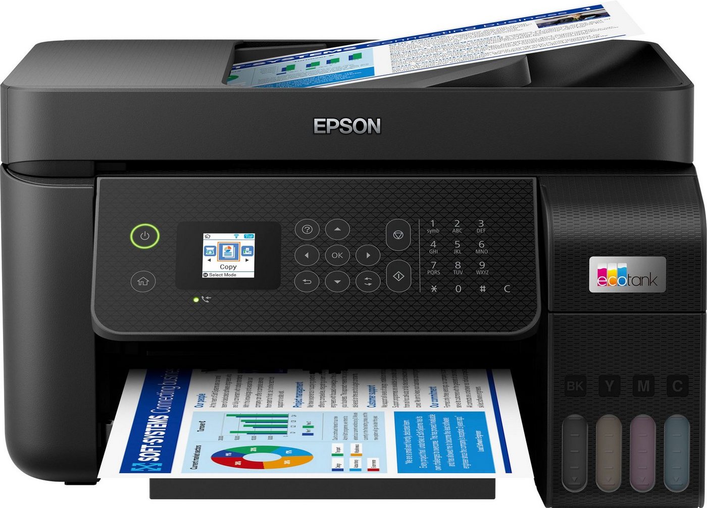 Epson EcoTank ET-4800 Multifunktionsdrucker, (LAN (Ethernet), WLAN (Wi-Fi), Wi-Fi Direct) von Epson