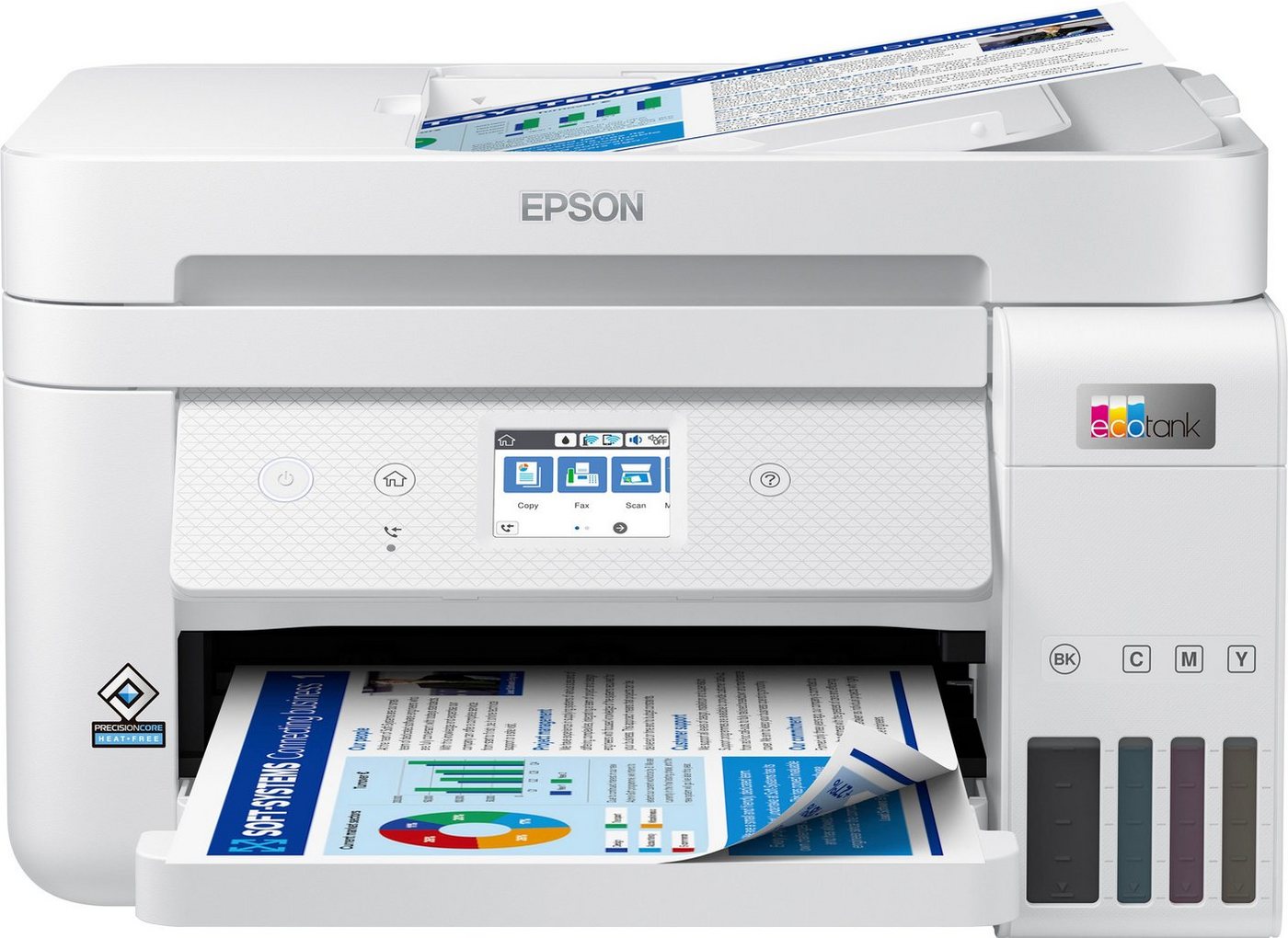 Epson EcoTank ET-4856 Tintenstrahldrucker, (LAN (Ethernet), WLAN (Wi-Fi), Wi-Fi Direct) von Epson