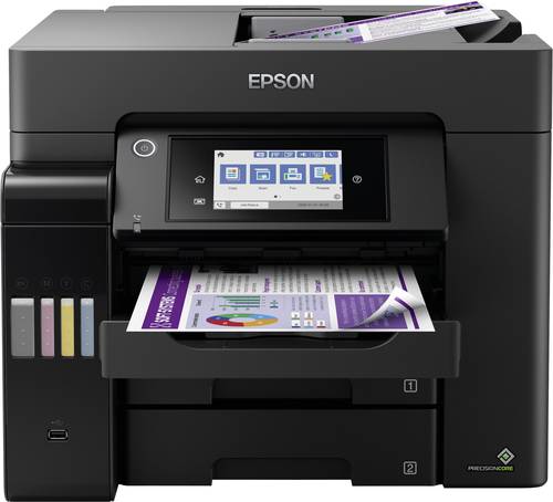 Epson EcoTank ET-5850 Multifunktionsdrucker A4 ADF, Duplex, LAN, Tintentank-System, USB, WLAN von Epson