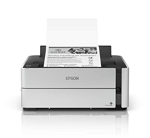 Epson EcoTank ET-M1170 nachfüllbarer Schwarzweißdrucker (Singlefunction, DIN A4, Duplex, Wi-Fi, USB 2.0) großer Tintenbehälter, hohe Reichweite, niedrige Seitenkosten, 5 kg von Epson