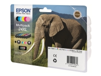 Epson Elephant Multipack 6-colours 24XL Claria Photo HD Ink, Hohe (XL-) Ausbeute, 10 ml, 8,7 ml, 6 Stück(e), Multipack von Epson