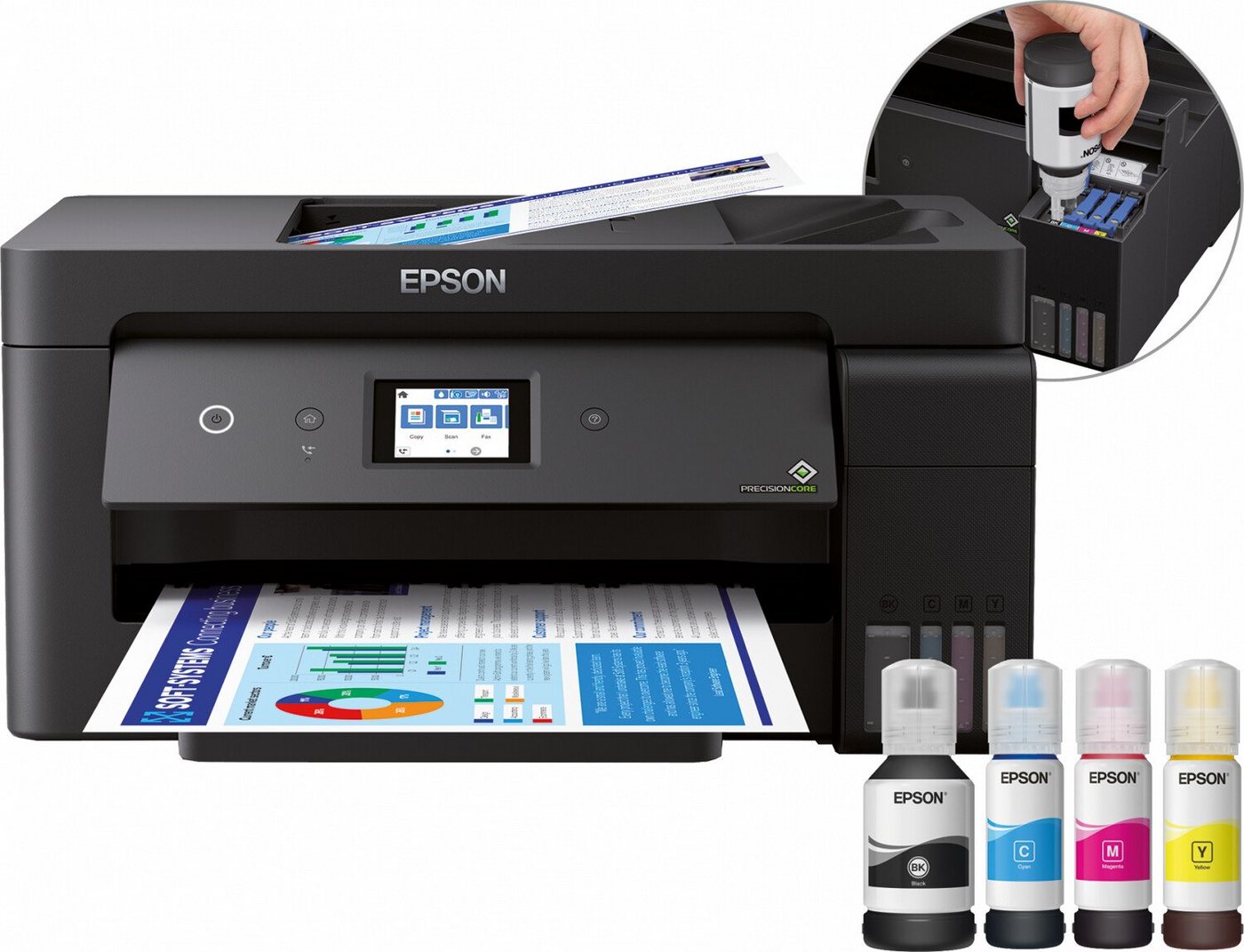 Epson Epson EcoTank ET-15000, Tinte, mehrfarbig Multifunktionsdrucker Tintenstrahldrucker von Epson