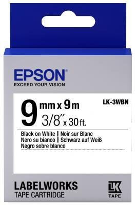 Epson Etikettenkassette LK-3WBN - Standard - schwarz auf weiß - 9mmx9m von Epson