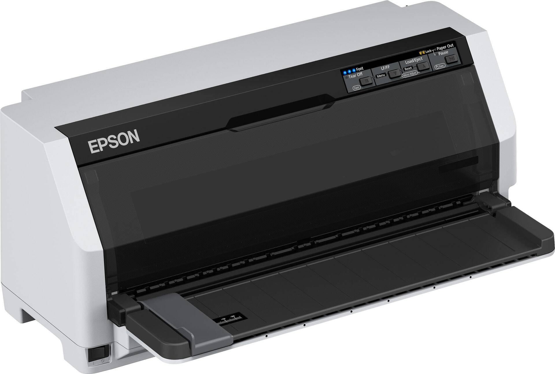 Epson LQ 100 - Drucker - s/w - Punktmatrix - A3 - 360 x 180 dpi - 24 Pin - bis zu 487 Zeichen/Sek. - parallel, USB 2.0, LAN (C11CJ81402) von Epson