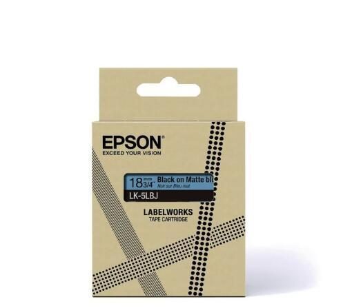 Epson LabelWorks LK-5LBJ - Schwarz auf Mattblau - Rolle (1,8 cm x 8 m) 1 Kass... von Epson