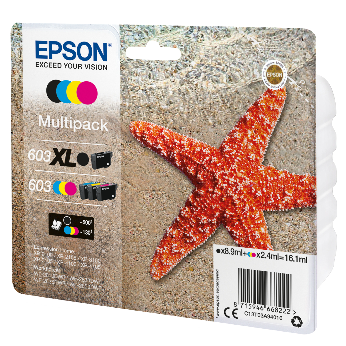 Epson 603XL Tintenpatronen 4er-Pack 4x Farben Für Kompatibilität, siehe Artikel-Beschreibung | 4x Tintenpatronen: Schwarz, Magenta, Gelb & Cyan Epson 603XL Tintenpatronen 4er-Pack 4x Farben Für Kompatibilität, siehe Artikel-Beschreibung | 4x Tintenpatronen: Schwarz, Magenta, Gelb & Cyan von Epson
