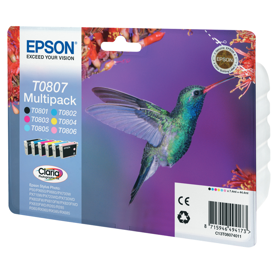 Epson Multipack 6-colours T0807 Claria Photographic Ink von Epson