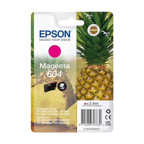 Epson Orginal 604 Tinte Ananas Singlepack Magenta Standard, XP-2200 XP-2205 XP-3200 XP-4205 WF2910DWF WF2930DWF WF2950DWF, ReadyPrint Flex-Tintentarife Epson Orginal 604 Tinte Ananas Singlepack Magenta Standard, XP-2200 XP-2205 XP-3200 XP-4205 WF2910DWF WF2930DWF WF2950DWF, ReadyPrint Flex-Tintentarife von Epson