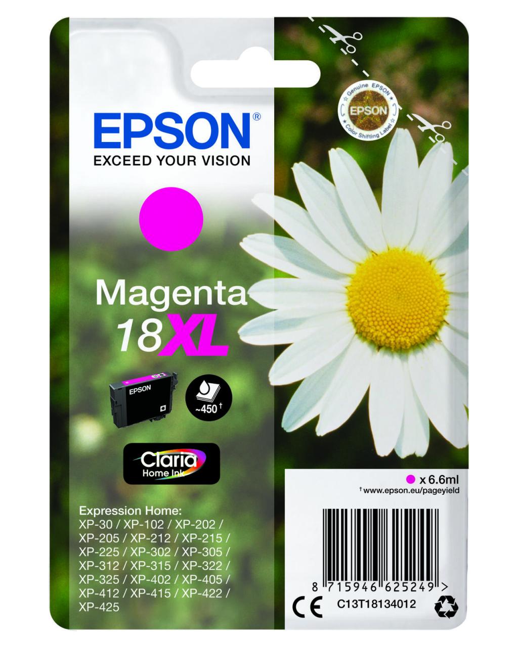 Epson Original 18XL Gänseblümchen Druckerpatrone - magenta (C13T18134012) von Epson