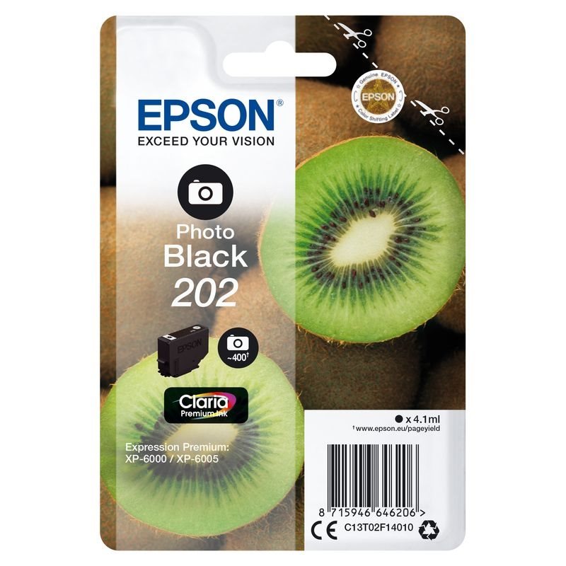 Epson Original 202 Tinte photo schwarz - C13T02F14010 von Epson