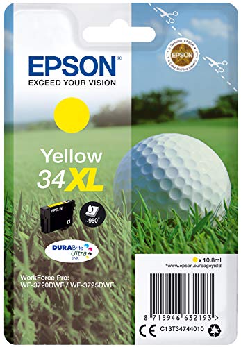 Epson Original 34 Tinte Golfball (WF-3720DWF, WF-3725DWF), gelb, XL von Epson