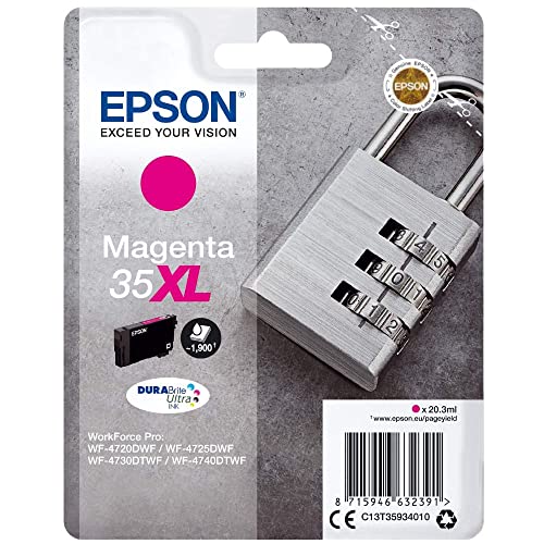 Epson Original 35XL Tinte Schloss (WF-4720DWF, WF-4725DWF, WF-4730DTWF, WF-4740DTWF), magenta von Epson