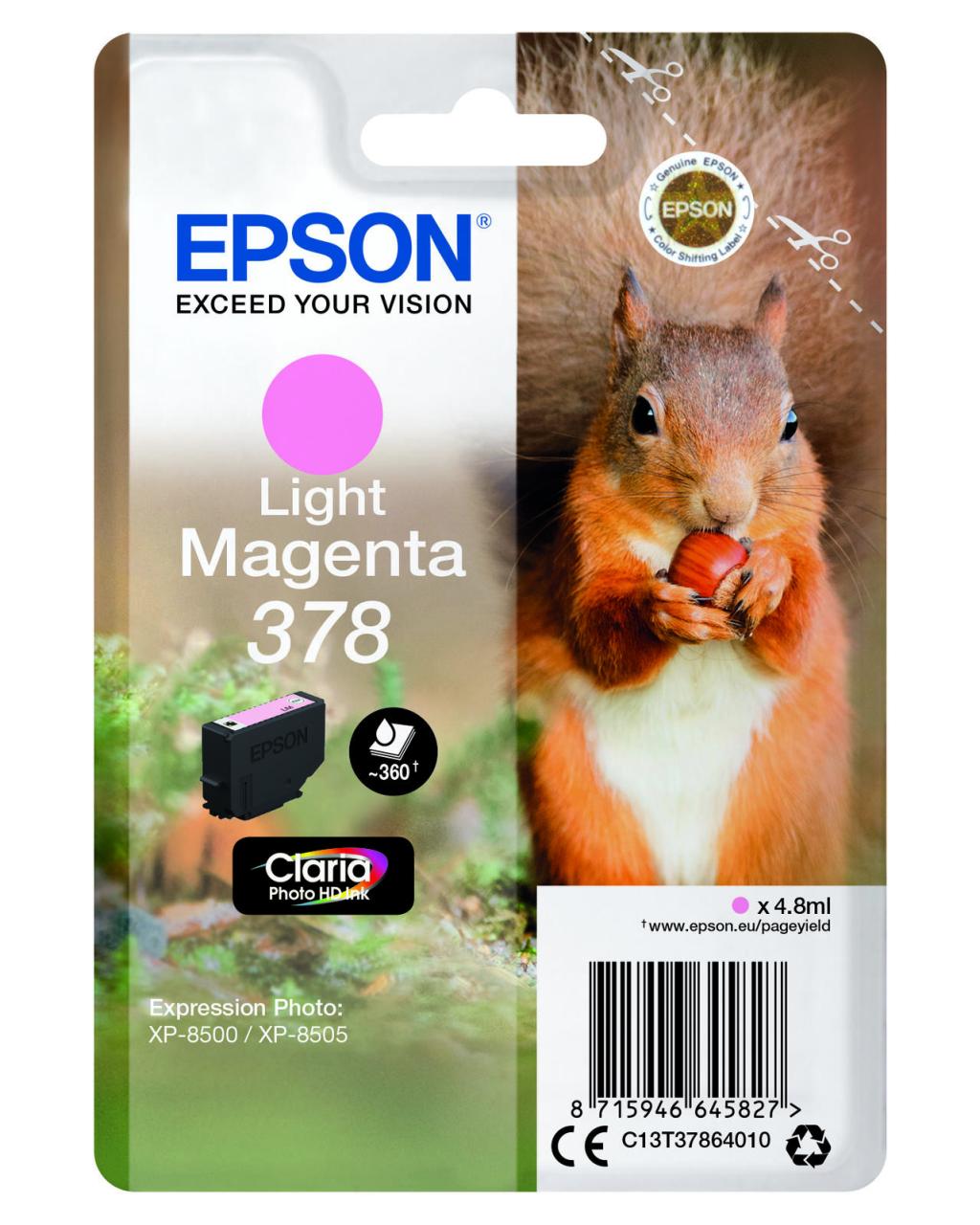 Epson Original 378 Eichhörnchen Druckerpatrone magenta hell 360 Seiten 4,8ml ... von Epson