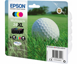 Epson Original - 4er-Pack Tinte 34XL B/C/M/Y von Epson