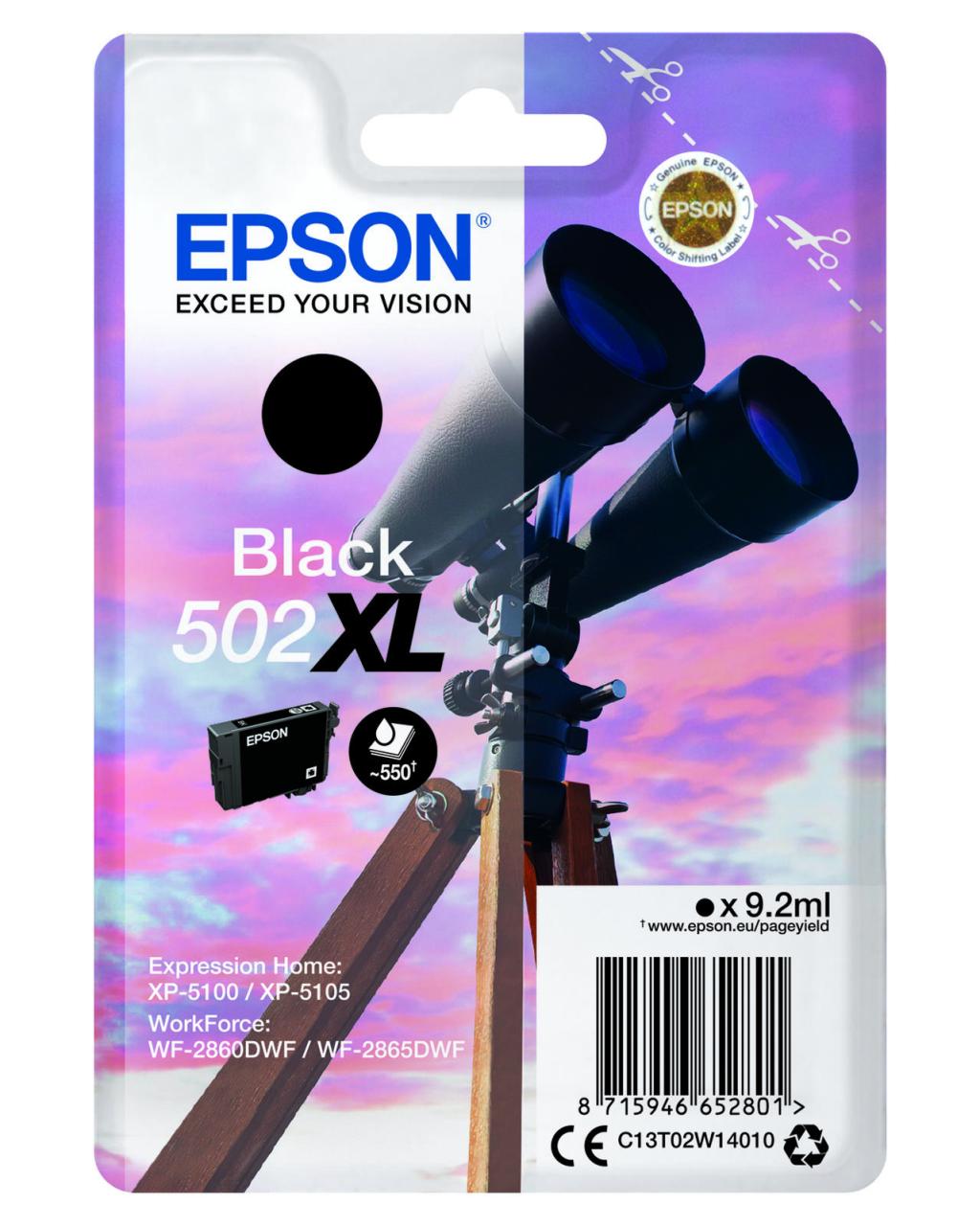 Epson Original 502XL Fernglas Druckerpatrone - schwarz (C13T02W14010) von Epson