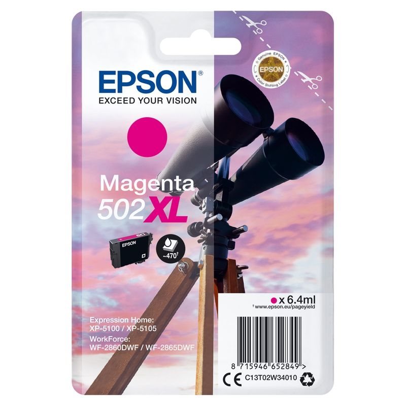 Epson Original 502XL Tinte magenta - C13T02W34010 von Epson