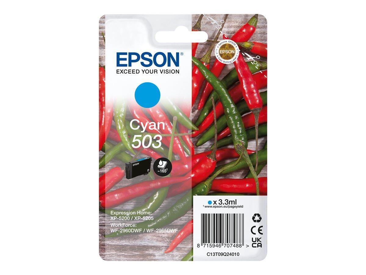 Epson Original 503 Chilischoten Druckerpatrone - cyan (C13T09Q24010) von Epson
