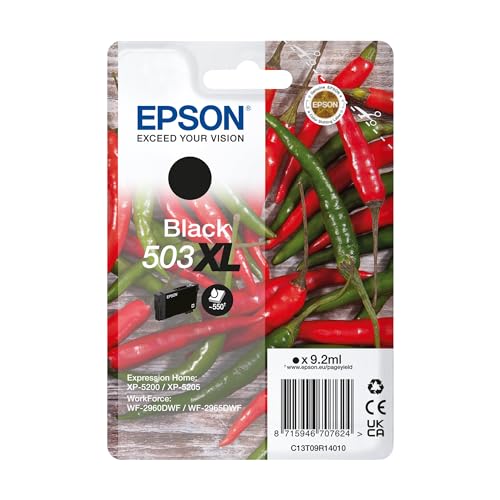 Epson Original 503XL Tinte Chili Singlepack schwarz XL, XP-5200 XP-5205 WF-2960DWF WF-2965DWF, ReadyPrint Flex-Tintentarife Epson Original 503XL Tinte Chili Singlepack schwarz XL, XP-5200 XP-5205 WF-2960DWF WF-2965DWF, ReadyPrint Flex-Tintentarife von Epson