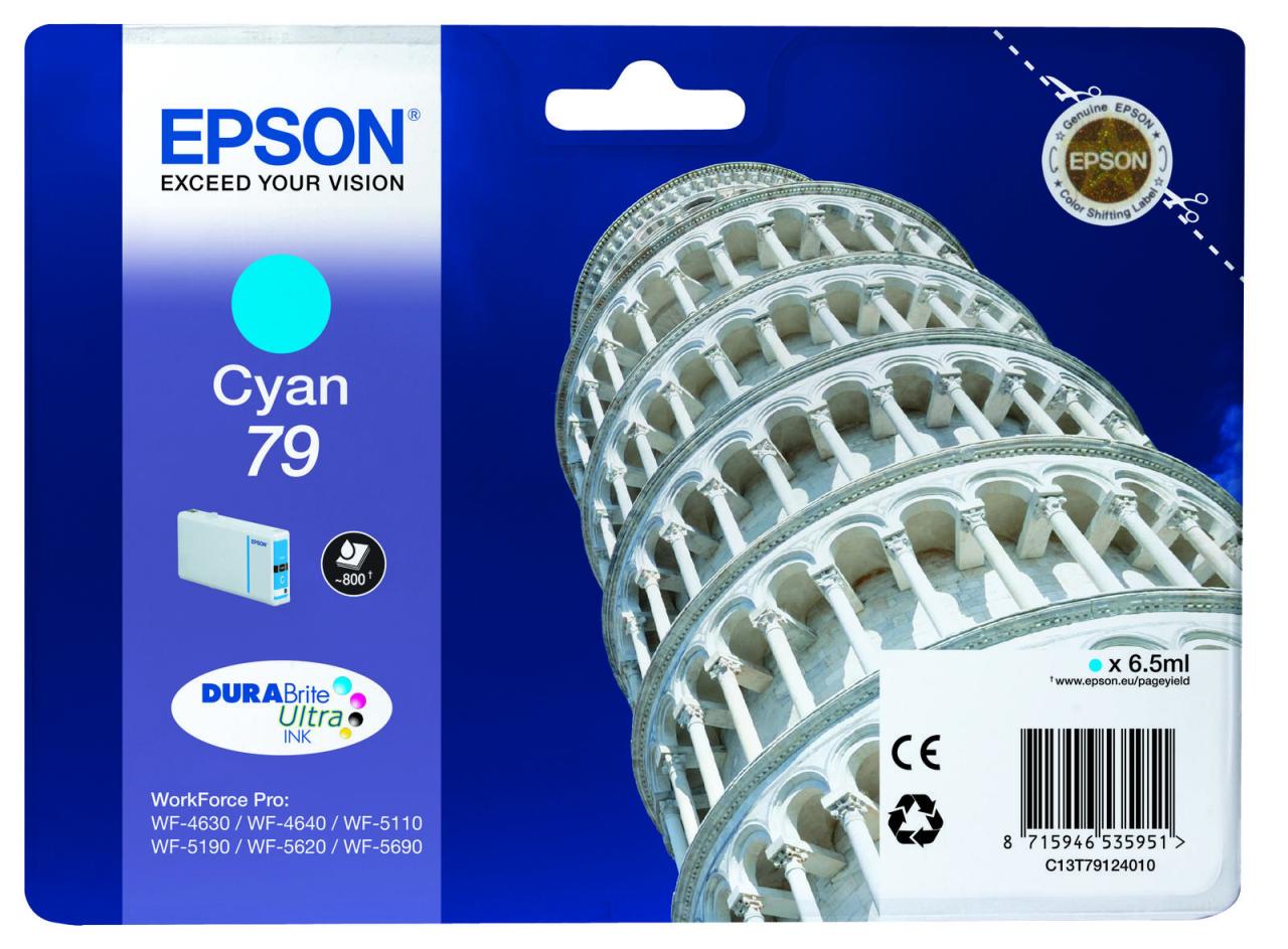 Epson Original 79 Druckerpatrone cyan 800 Seiten 6,5ml (C13T79124010) von Epson