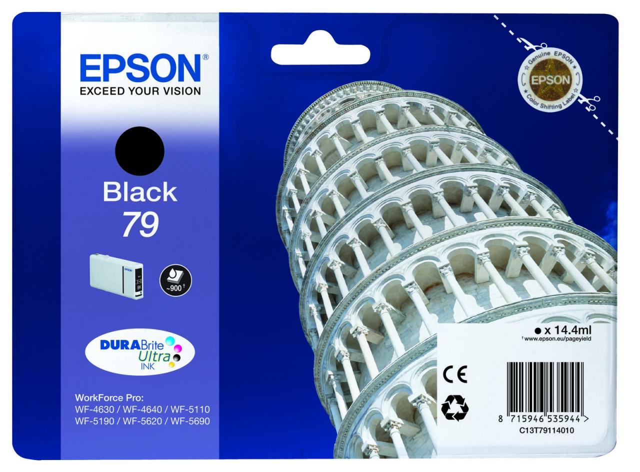 Epson Original 79 Druckerpatrone schwarz 900 Seiten 14,4ml (C13T79114010) von Epson